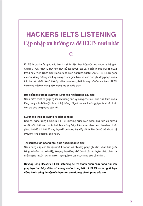 Tải FREE sách Hackers IELTS Listening 297 PDF có tiếng Việt 6 Tải FREE sách Hackers IELTS Listening 297 PDF có tiếng Việt