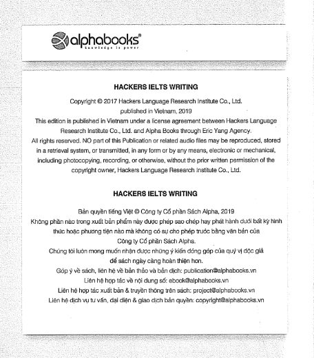 Tải FREE sách Hackers IELTS Writing PDF có tiếng Việt 6 Tải FREE sách Hackers IELTS Writing PDF có tiếng Việt