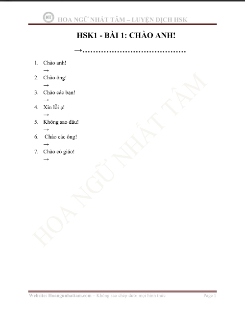 Tải FREE sách Luyện Dịch HSK1_2 PDF có tiếng Việt 7 Tải FREE sách Luyện Dịch HSK1 2 PDF có tiếng Việt