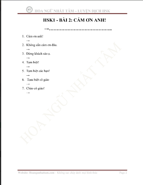 Tải FREE sách Luyện Dịch HSK1_2 PDF có tiếng Việt 6 Tải FREE sách Luyện Dịch HSK1 2 PDF có tiếng Việt