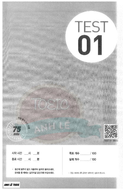 Tải FREE sách TOEIC RC 1000 Cuốn 1 PDF có tiếng Việt