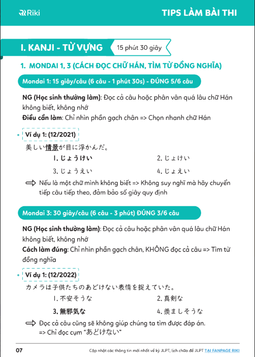 Sách TỔNG HỢP NHANH MẸO THI JLPT N1 PDF có tiếng Việt 7 Sách TỔNG HỢP NHANH MẸO THI JLPT N1 PDF có tiếng Việt
