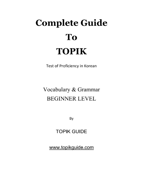 Tải FREE sách TOPIK Grammar Vocabulary Beginner Level PDF 7 Tải FREE sách TOPIK Grammar Vocabulary Beginner Level PDF