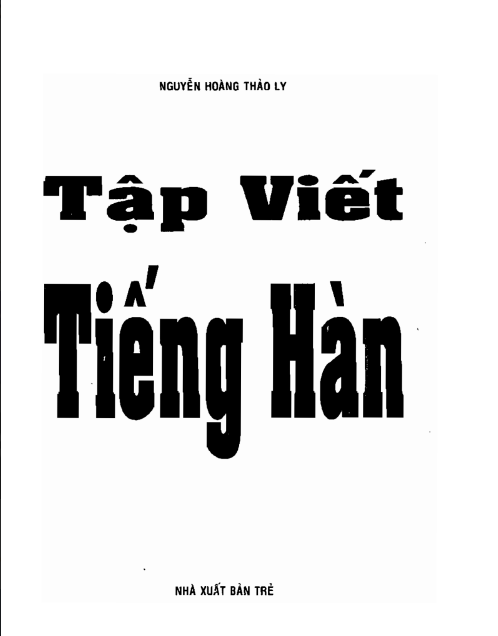 Tải FREE sách Tập Viết Tiếng Hàn Quốc PDF có tiếng Việt