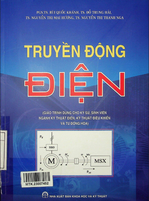 Tải FREE sách Truyền Động Điện PDF có tiếng Việt