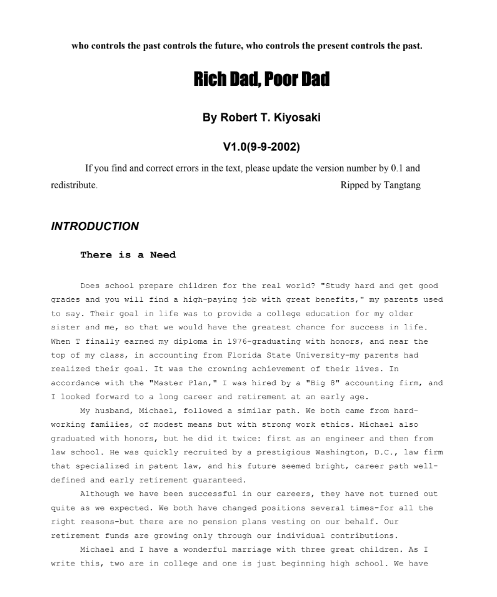 Tải sách Rich Dad Poor Dad By Robert Kiyosaki PDF FREE