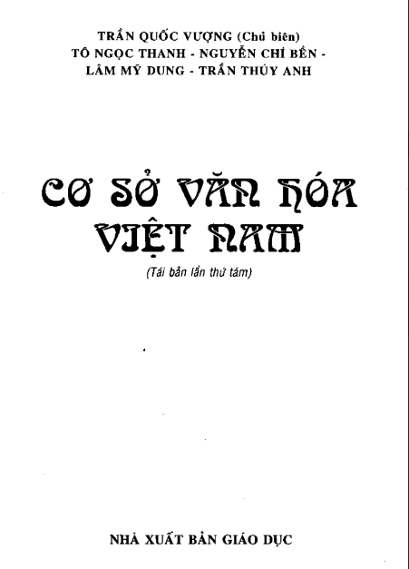 Sách Cơ Sở Văn Hóa Việt Nam PDF tải FREE