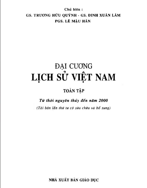 Sách Đại Cương Lịch Sử Việt Nam Toàn Tập PDF tải FREE 7 Sách Đại Cương Lịch Sử Việt Nam Toàn Tập PDF tải FREE