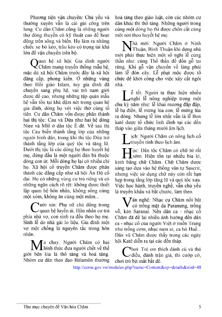 Sách Đời Sống, Lễ Hội, Phong Tục Tập Quán Của Người Chăm PDF tải FREE