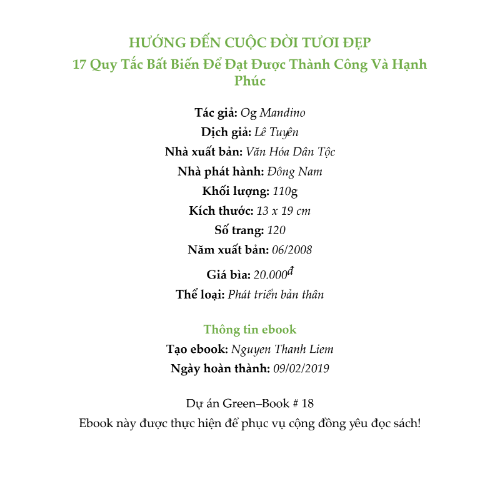 Sách Hướng Đến Cuộc Đời Tươi Đẹp PDF tải FREE có tiếng Việt