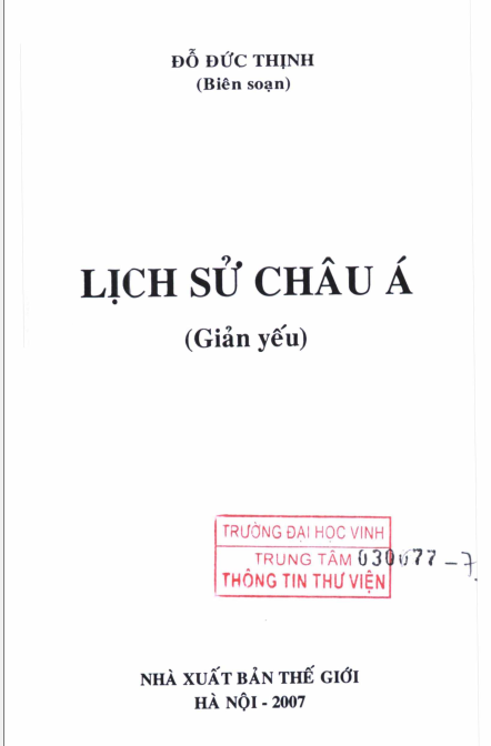Sách Lịch Sử Châu Á - Giản Yếu PDF tải FREE 7 Sách Lịch Sử Châu Á - Giản Yếu PDF tải FREE