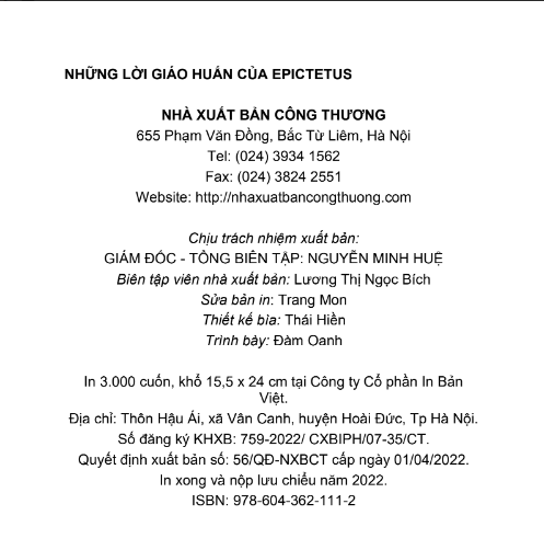 Sách Những Lời Giáo Huấn Của Epictetus PDF tải FREE