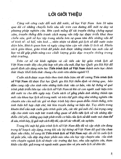 Sách Tiến Trình Lịch Sử Việt Nam PDF tải FREE