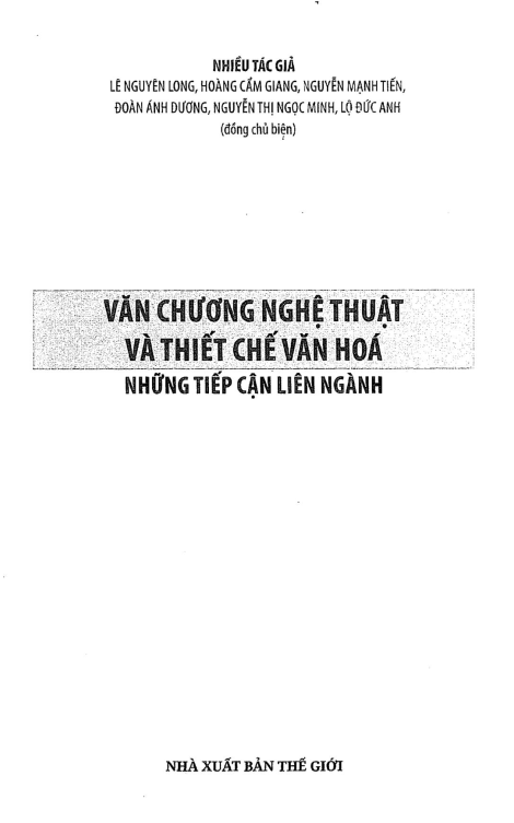 Sách Văn Chương Nghệ Thuật Và Thiết Chế Văn Hóa - Những Tiếp Cận Liên Ngành PDF tải FREE 7 Sách Văn Chương Nghệ Thuật Và Thiết Chế Văn Hóa - Những Tiếp Cận Liên Ngành PDF tải FREE