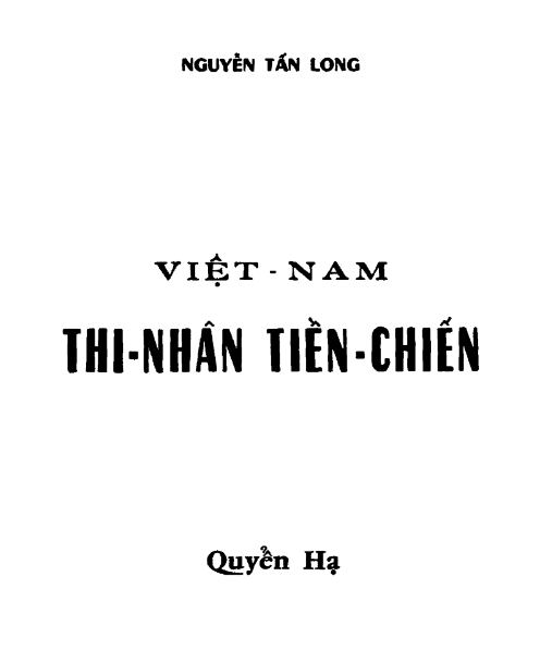 Sách Việt Nam Thi Nhân Tiền Chiến PDF tải FREE