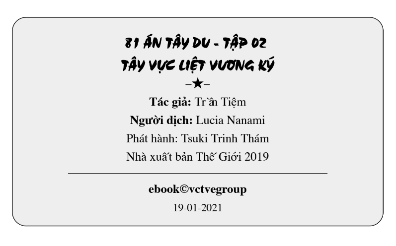 Tải FREE sách 81 ÁN TÂY DU - Tây Vực liệt vương ký PDF có tiếng Việt