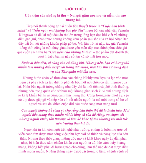 Tải FREE sách Cửa Tiệm Của Những Lá Thư PDF có tiếng Việt