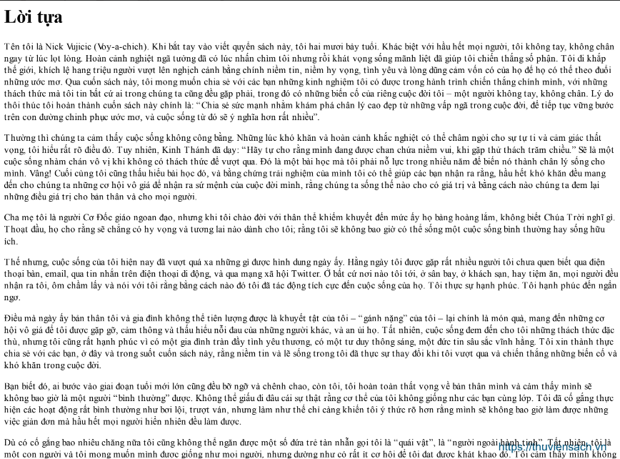 Tải FREE sách Cuộc Sống Không Giới Hạn PDF có tiếng Việt