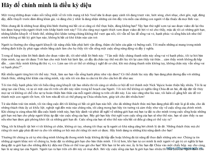 Tải FREE sách Cuộc Sống Không Giới Hạn PDF có tiếng Việt