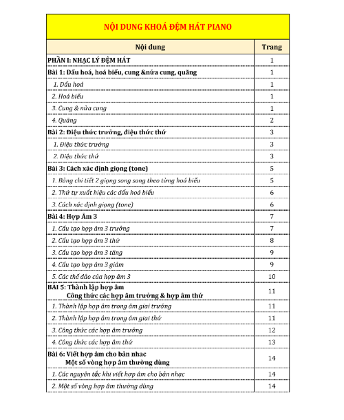 Tải FREE sách Đệm Hát Piano Từ Cơ Bản Đến Nâng Cao PDF