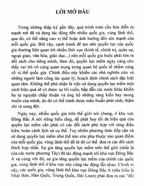Tải FREE sách Đối Sách Của Các Quốc Gia Và Vùng Lãnh Thổ Ở Đông Bắc Á Về Sự Gia Tăng Quyền Lực Mềm PDF