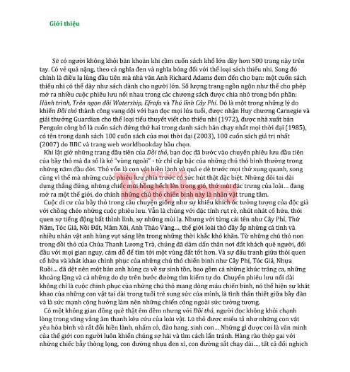 Tải FREE sách Đồi Thỏ PDF - Richard Adams 7 Tải FREE sách Đồi Thỏ PDF - Richard Adams