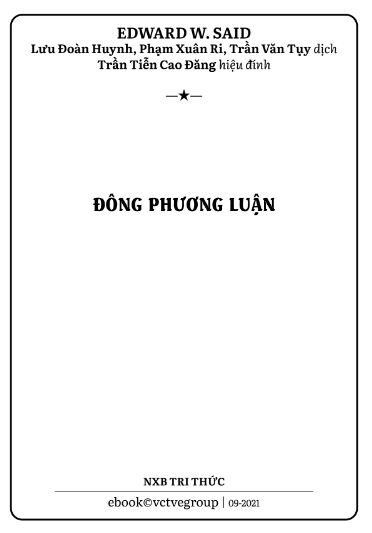 Tải FREE sách Đông Phương Luận - Edward Wadie Said PDF