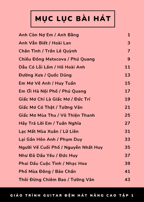 Tải FREE sách Giáo Trình Đệm Hát Nâng Cao Tập 1 PDF