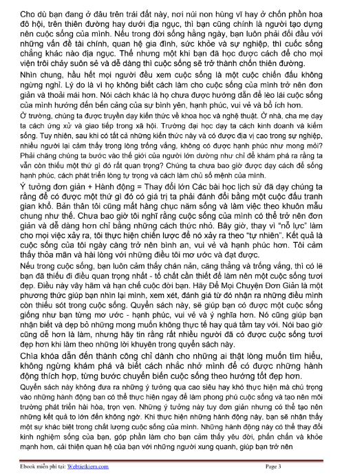 Tải FREE sách Hãy Để Mọi Chuyện Đơn Giản PDF