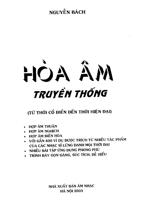 Tải FREE sách Hòa Âm Truyền Thống (Từ Cổ Điển Đến Hiện Đại) PDF