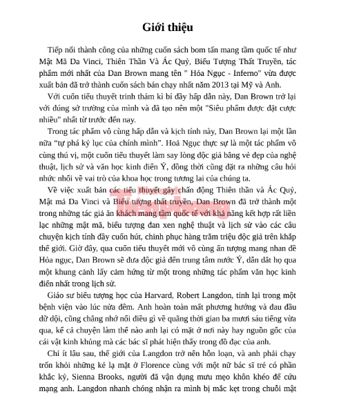 Tải FREE sách Hỏa Ngục - Dan Brown PDF có tiếng Việt