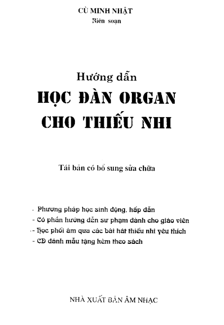Tải FREE sách Hướng Dẫn Học Đàn Organ Cho Thiếu Nhi PDF