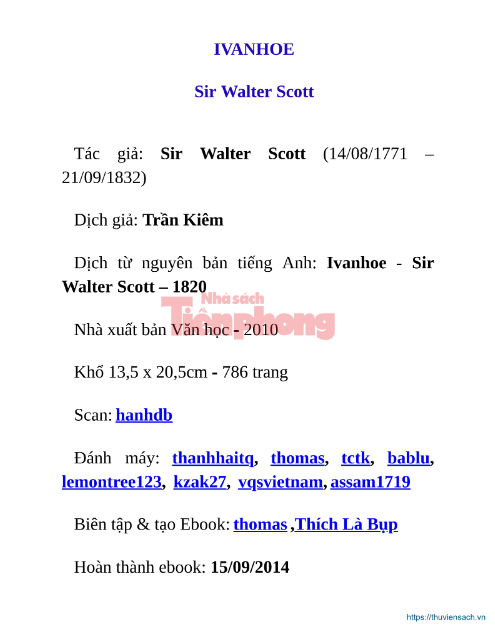 Tải FREE sách Ivanhoe - Walter Scott PDF 7 Tải FREE sách Ivanhoe - Walter Scott PDF
