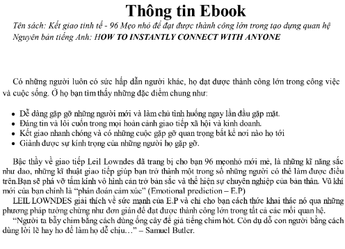 Tải FREE sách Kết Giao Tinh Tế PDF có tiếng Việt