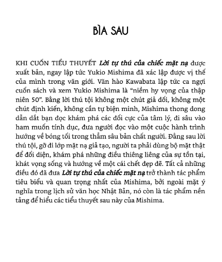 Tải FREE sách Lời Tự Thú Của Chiếc Mặt Nạ PDF có tiếng Việt
