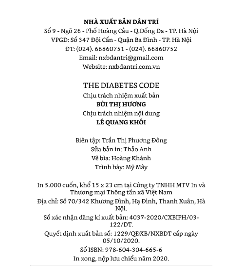 Tải FREE sách Mật Mã Tiểu Đường PDF