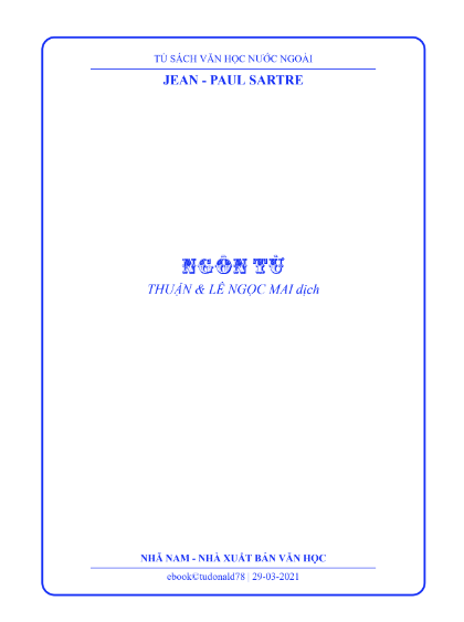 Tải FREE sách Ngôn Từ PDF có tiếng Việt - Tác Giả Jean - Paul Sartre 6 Tải FREE sách Ngôn Từ PDF có tiếng Việt - Tác Giả Jean - Paul Sartre