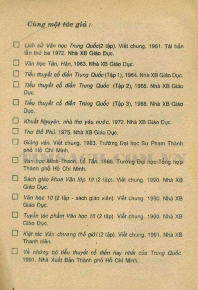 Tải FREE sách Những Bộ Tiểu Thuyết Hay Nhất Của Trung Quốc PDF có tiếng Việt