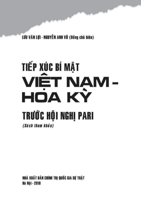 Tải FREE sách Tiếp Xúc Bí Mật Việt Nam - Hoa Kỳ PDF