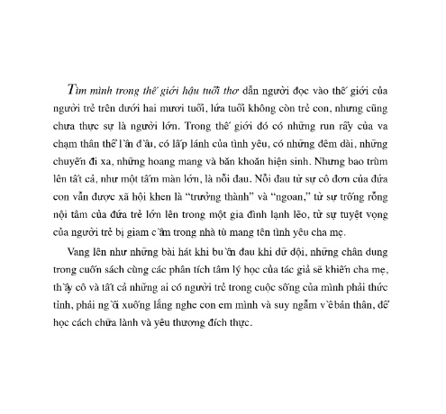 Tải FREE sách Tìm Mình Trong Thế Giới Hậu Tuổi Thơ PDF