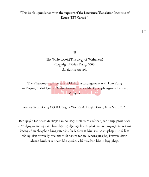 Tải FREE sách Trắng - Han Kang PDF dịch bởi Hà Linh
