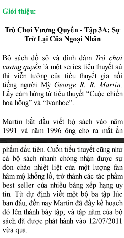 Tải FREE sách Trò Chơi Vương Quyền 3A PDF - Sự Trở Lại Của Ngoại Nhân có tiếng Việt 6 Tải FREE sách Trò Chơi Vương Quyền 3A PDF - Sự Trở Lại Của Ngoại Nhân có tiếng Việt