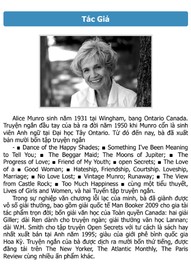 Tải FREE sách Trốn Chạy PDF có tiếng Việt - Tác Giả Alice Munro