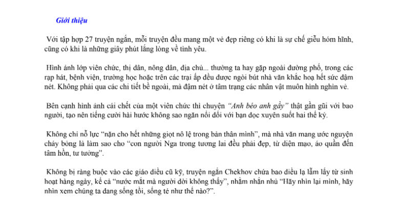 Tải FREE sách Truyện Ngắn A. P. Chekhov PDF có tiếng Việt 7 Tải FREE sách Truyện Ngắn A. P. Chekhov PDF có tiếng Việt
