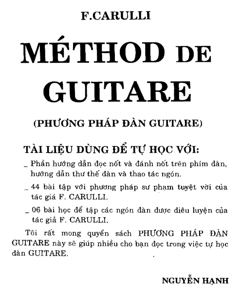 Tải FREE sách Tự Học Đàn Guitar Theo Phương Pháp F. Carulli PDF 6 Tải FREE sách Tự Học Đàn Guitar Theo Phương Pháp F. Carulli PDF