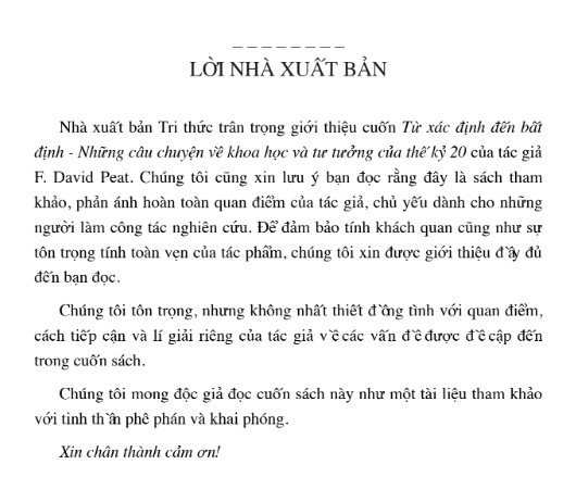 Tải FREE sách Từ Xác Định Đến Bất Định PDF có tiếng Việt