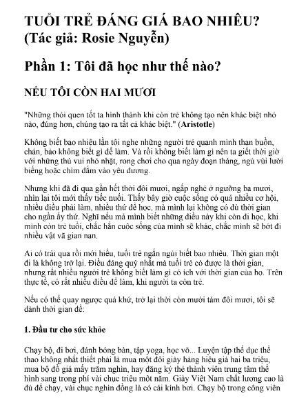 Tải FREE sách Tuổi Trẻ Đáng Giá Bao Nhiêu PDF có tiếng Việt 7 Tải FREE sách Tuổi Trẻ Đáng Giá Bao Nhiêu PDF có tiếng Việt