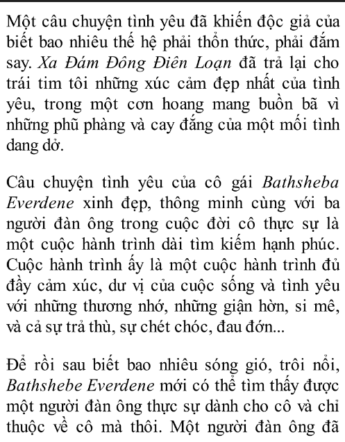 Tải FREE sách Xa Đám Đông Điên Loạn PDF có tiếng Việt